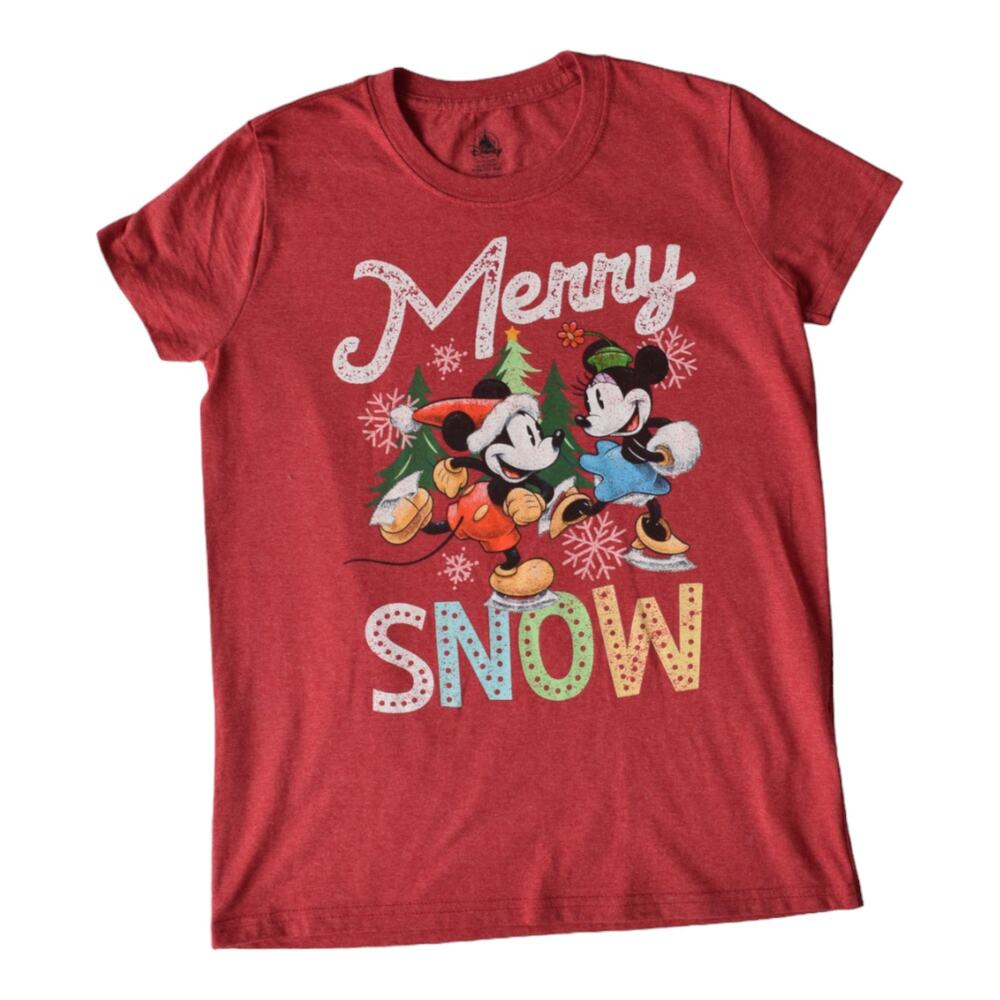 Disney Mickey & Minnie “Merry Snow” Christmas Shirt Size XS